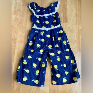 Janie and Jack Toddler Lemon Jumpsuit